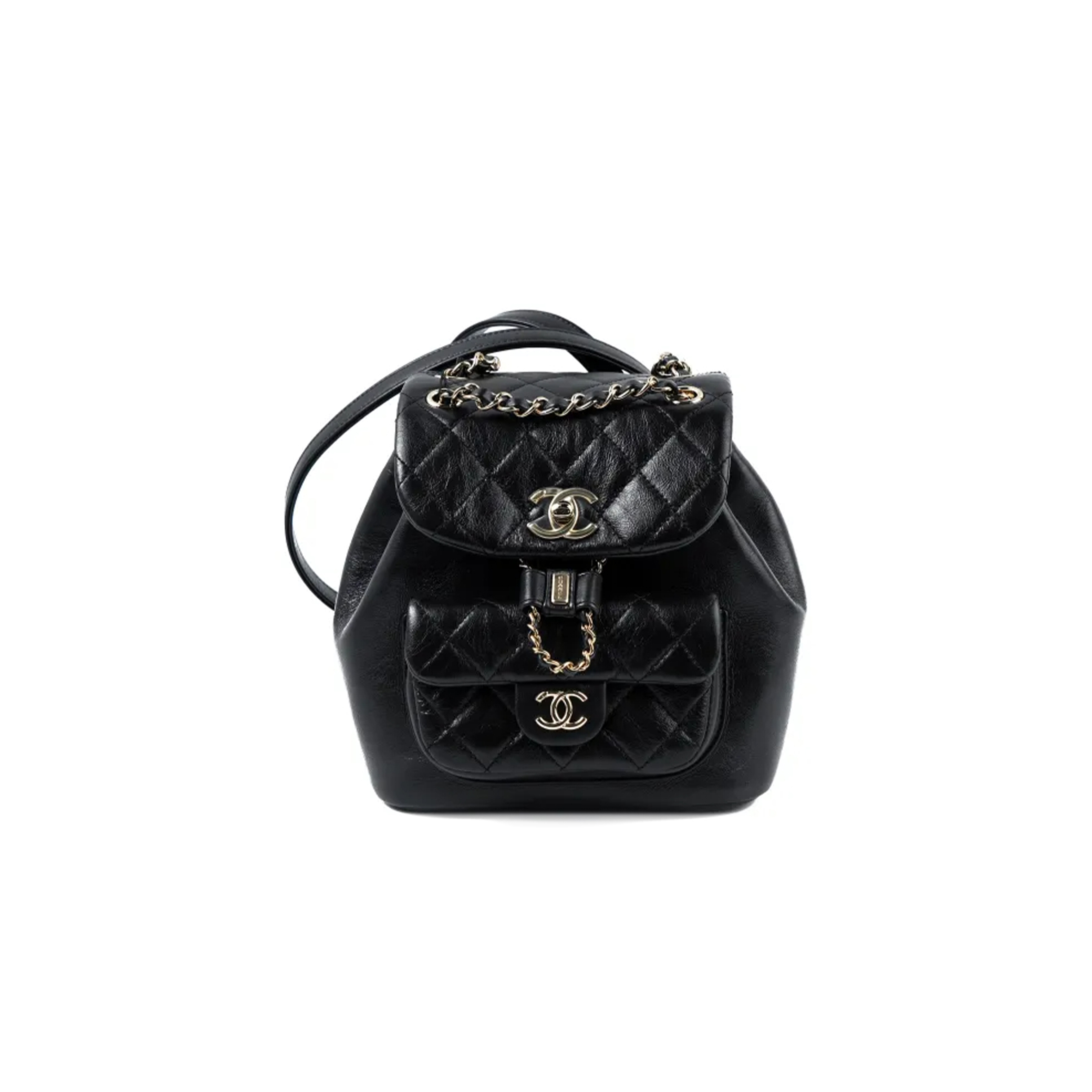 CHANEL BACKPACK BLACK AS2908 B07122 94305 (18*18.5*12cm)